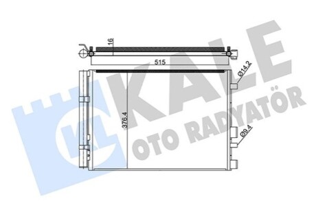 KALE HYUNDAI Радіатор кондиціонера i20 1.1/1.4CRDi 12- KALE OTO RADYATOR 342990 (фото 1)