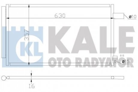 KALE FIAT Радіатор кондиціонера Sedici,Suzuki SX4 06- KALE OTO RADYATOR 393900
