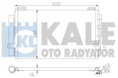 KALE HYUNDAI Радіатор кондиціонера Matrix 1.6/1.8 01- KALE OTO RADYATOR 391300