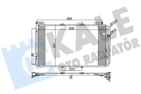 KALE HYUNDAI Радиатор кондиционера Matrix 1.6/1.8 01- KALE OTO RADYATOR 391300