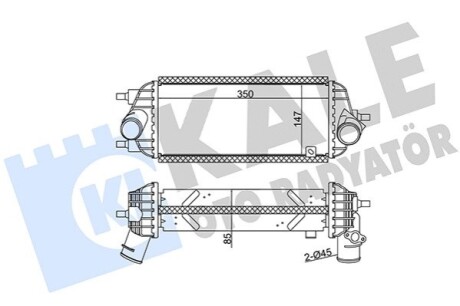 KALE HYUNDAI Інтеркулер ix35,Kia Sportage 1.7CRDi 10- KALE OTO RADYATOR 344945