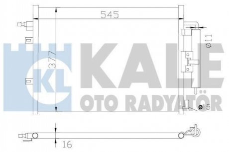 KALE RENAULT Радіатор кондиціонера Clio III,Modus 05- KALE OTO RADYATOR 342585