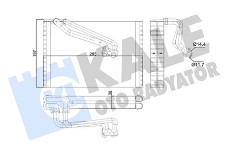 KALE OPEL Випарник Corsa D,Fiat Grande Punto,Punto KALE OTO RADYATOR 352975