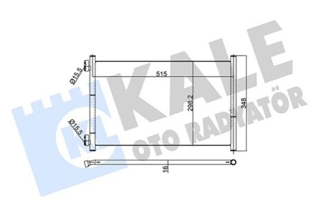 KALE FIAT радіатор кондиціонера Punto 1.3/1.9JTD 99- KALE OTO RADYATOR 350560