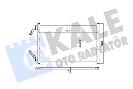 KALE FIAT радіатор кондиціонера Punto 1.3/1.9JTD 99- KALE OTO RADYATOR 350560