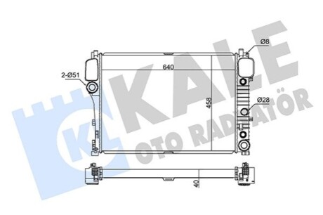 KALE DB радіатор охолодження S-Class W221 2.0/6.0 05- KALE OTO RADYATOR 345970