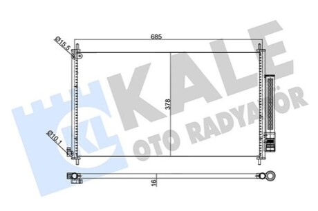 KALE HONDA Радиатор кондиционера CR-V IV 2.0/2.4 12- KALE OTO RADYATOR 345720