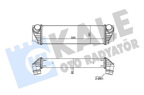 KALE BMW Інтеркулер 5 F10,Gran Turismo,6,7 F01 4.0d KALE OTO RADYATOR 350830