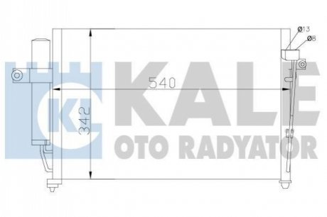 HYUNDAI Радиатор кондиционера Getz 1.1/1.6 02- KALE OTO RADYATOR 391700 (фото 1)