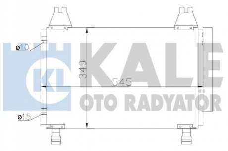 TOYOTA Радіатор кондиціонера Yaris 1.0/1.3 05- KALE OTO RADYATOR 390100 (фото 1)