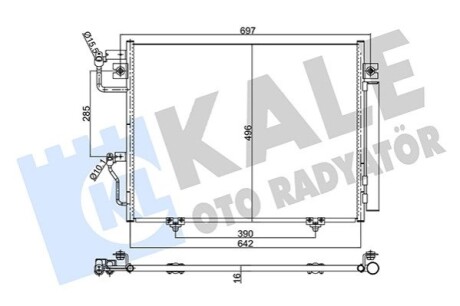 KALE MITSUBISHI радіатор кондиціонера Pajero IV 06- KALE OTO RADYATOR 350635