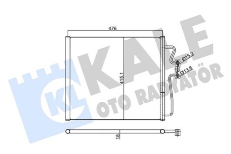 KALE BMW радіатор кондиціонера 7 E38 725tds/750 97- KALE OTO RADYATOR 350535