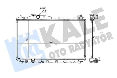 KALE HONDA Радиатор охлаждения Civic IX 1.6/1.8 12- KALE OTO RADYATOR 347560