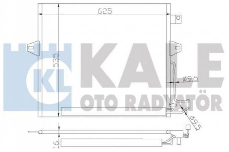 KALE DB Радіатор кондиціонера W164/X167,G/M/R-Class KALE OTO RADYATOR 342630