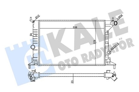 KALE OPEL Радіатор охолодження Vectra B 1.6/2.0 95- KALE OTO RADYATOR 355060