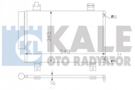 SUZUKI радіатор кондиціонера Swift III,IV 05- KALE OTO RADYATOR 394000 (фото 1)