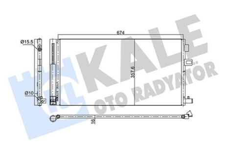 KALE RENAULT радіатор кондиціонера Fluence 1.6 13- KALE OTO RADYATOR 350675