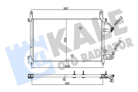 KALE DAEWOO радіатор кондиціонера Nexia,Espero 95- KALE OTO RADYATOR 350555