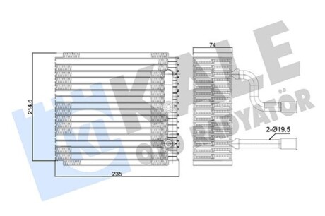 KALE FORD Испаритель Focus 98-,Transit Connect 02- KALE OTO RADYATOR 350005