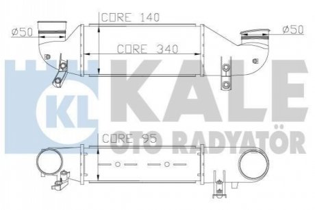 FORD Інтеркулер Fiesta IV,Focus 1.8D/TDCi 95- KALE OTO RADYATOR 346500 (фото 1)
