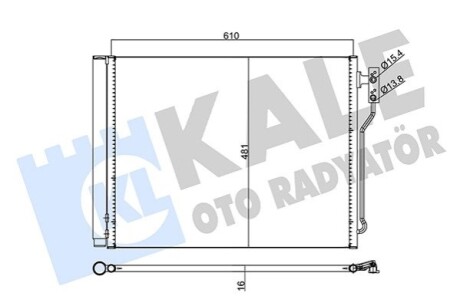 KALE BMW Радіатор кондиціонера 5 F10 520/530 11-16 KALE OTO RADYATOR 345620