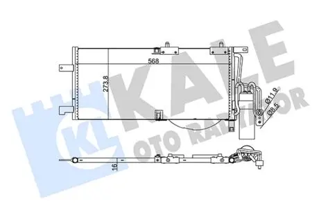 KALE OPEL Радиатор кондиционера Combo Tour,Corsa C KALE OTO RADYATOR 342915