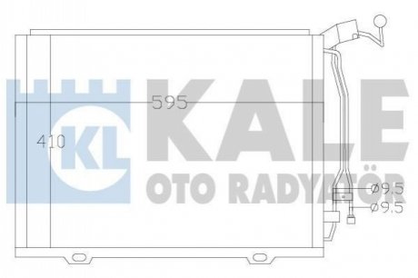 DB радіатор кондиціонера W202 2.0/2.2CDI 98- KALE OTO RADYATOR 392500 (фото 1)