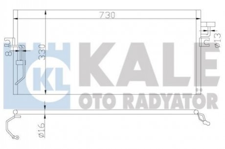 NISSAN Радіатор кондиціонера Primera P11 96- KALE OTO RADYATOR 388500 (фото 1)