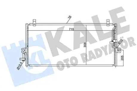 KALE NISSAN Радиатор кондиционера Primera P11 96- KALE OTO RADYATOR 388500