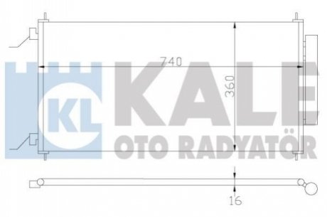 KALE HONDA Радіатор кондиціонера CR-V III 2.4 06- KALE OTO RADYATOR 380700