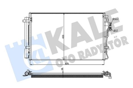 KALE KIA Радиатор кондиционера Sorento II 2.4 09- KALE OTO RADYATOR 345465