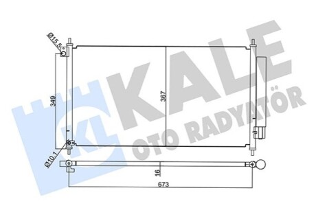 KALE HONDA радіатор кондиціонера Civic IX 1.8 12- KALE OTO RADYATOR 345395