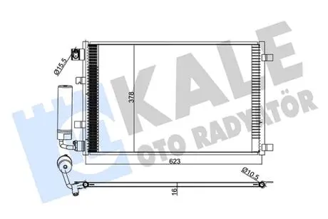 KALE NISSAN Радіатор кондиціонера Qashqai 1.6 07- KALE OTO RADYATOR 345265