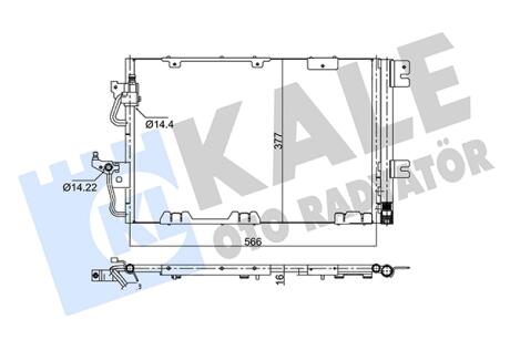 KALE OPEL Радіатор кондиціонера Astra H,Zafira B KALE OTO RADYATOR 353065