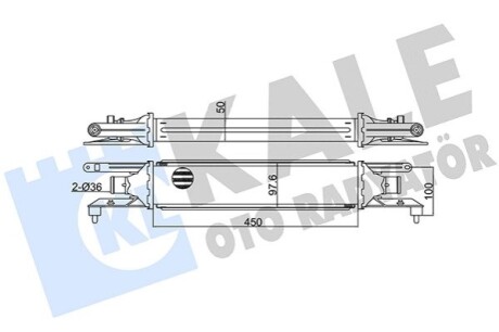 KALE FIAT Інтеркулер Grande Punto,Punto 1.3d 05- KALE OTO RADYATOR 350855