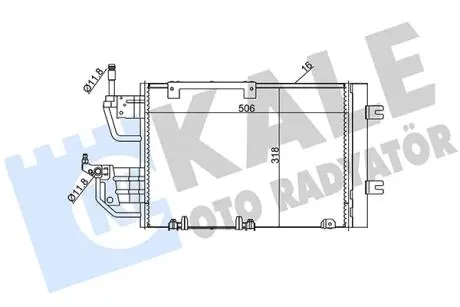 KALE OPEL Радіатор кондиціонера Astra H, Zafira B KALE OTO RADYATOR 393500