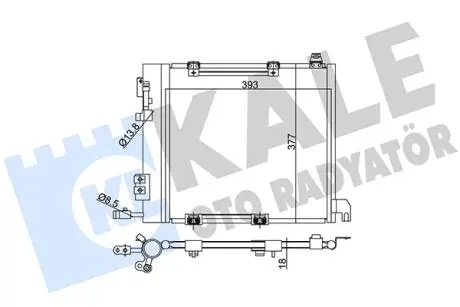 KALE OPEL Радіатор кондиціонера Astra G, Zafira A KALE OTO RADYATOR 393800