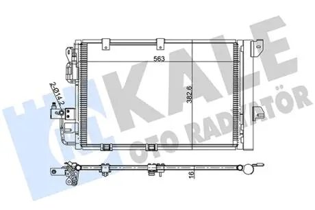 KALE OPEL Радіатор кондиціонера Astra G, Zafira A KALE OTO RADYATOR 381900