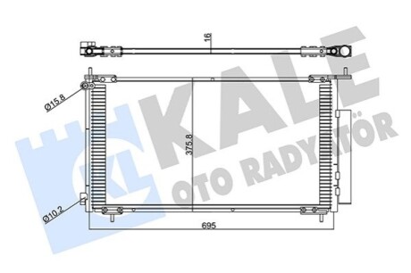 KALE HONDA Радіатор кондиціонера CR-V II 2.0 01- KALE OTO RADYATOR 380400