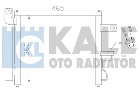 HYUNDAI радіатор кондиціонера Accent II 00- KALE OTO RADYATOR 379100 (фото 1)
