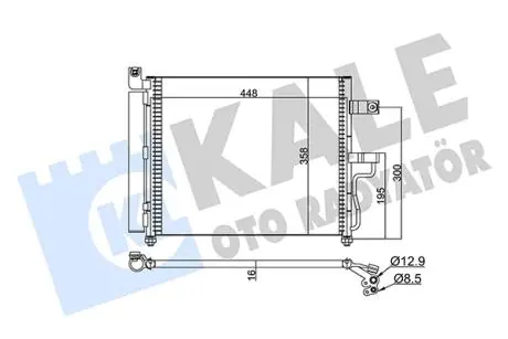KALE HYUNDAI радіатор кондиціонера Accent II 00- KALE OTO RADYATOR 379100