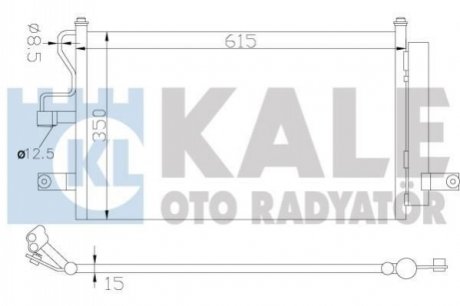 HYUNDAI радіатор кондиціонера Accent II 99- KALE OTO RADYATOR 379000 (фото 1)