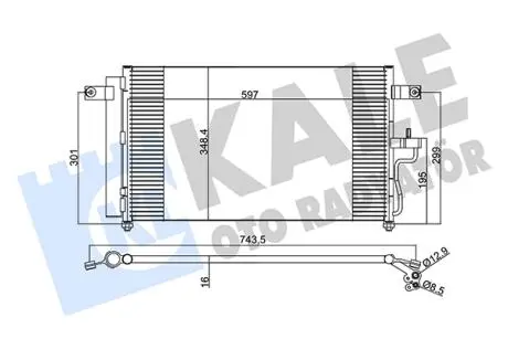 KALE HYUNDAI радіатор кондиціонера Accent II 99- KALE OTO RADYATOR 379000