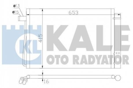 KALE BMW Радіатор кондиціонера 5 E60,6,7 E65 01- KALE OTO RADYATOR 343060