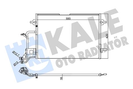 KALE VW радіатор кондиціонера Audi A4,Passat 94- KALE OTO RADYATOR 342935