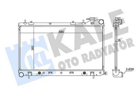 KALE SUBARU радіатор охолодження Forester 2.0 02- KALE OTO RADYATOR 342105 (фото 1)