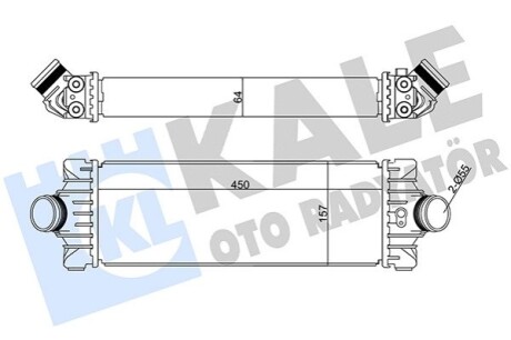 KALE FORD Інтеркулер Transit Custom 2.2TDCi 12- KALE OTO RADYATOR 351285