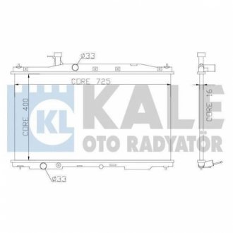 HONDA Радіатор охолодження CR-V III 2.4 07- KALE OTO RADYATOR 357300 (фото 1)
