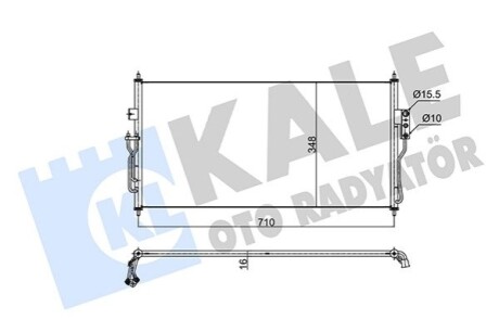 KALE NISSAN Радиатор кондиционера Almera II 06- KALE OTO RADYATOR 350645