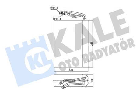 KALE OPEL випарник Astra F,Calibra A,Vectra A KALE OTO RADYATOR 350125